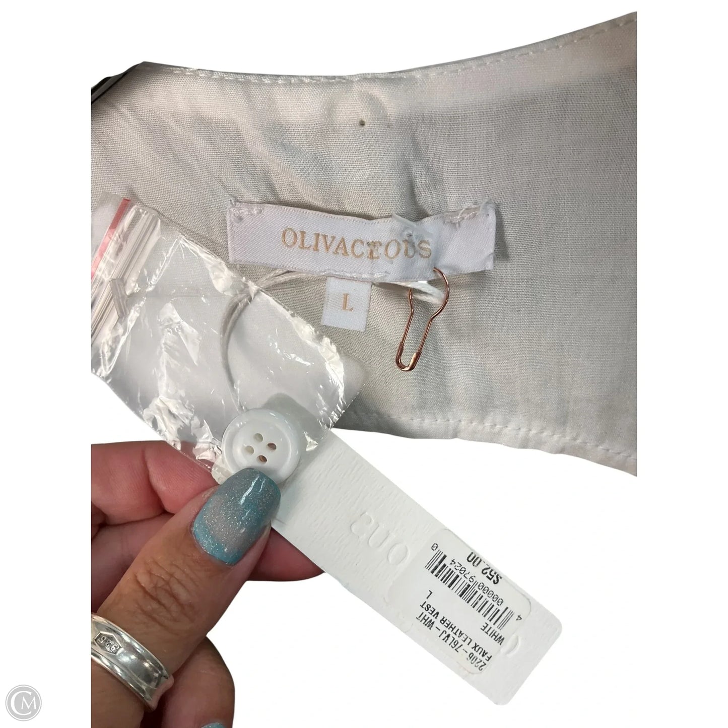 Vest Other By Olivaceous In White, Size: L