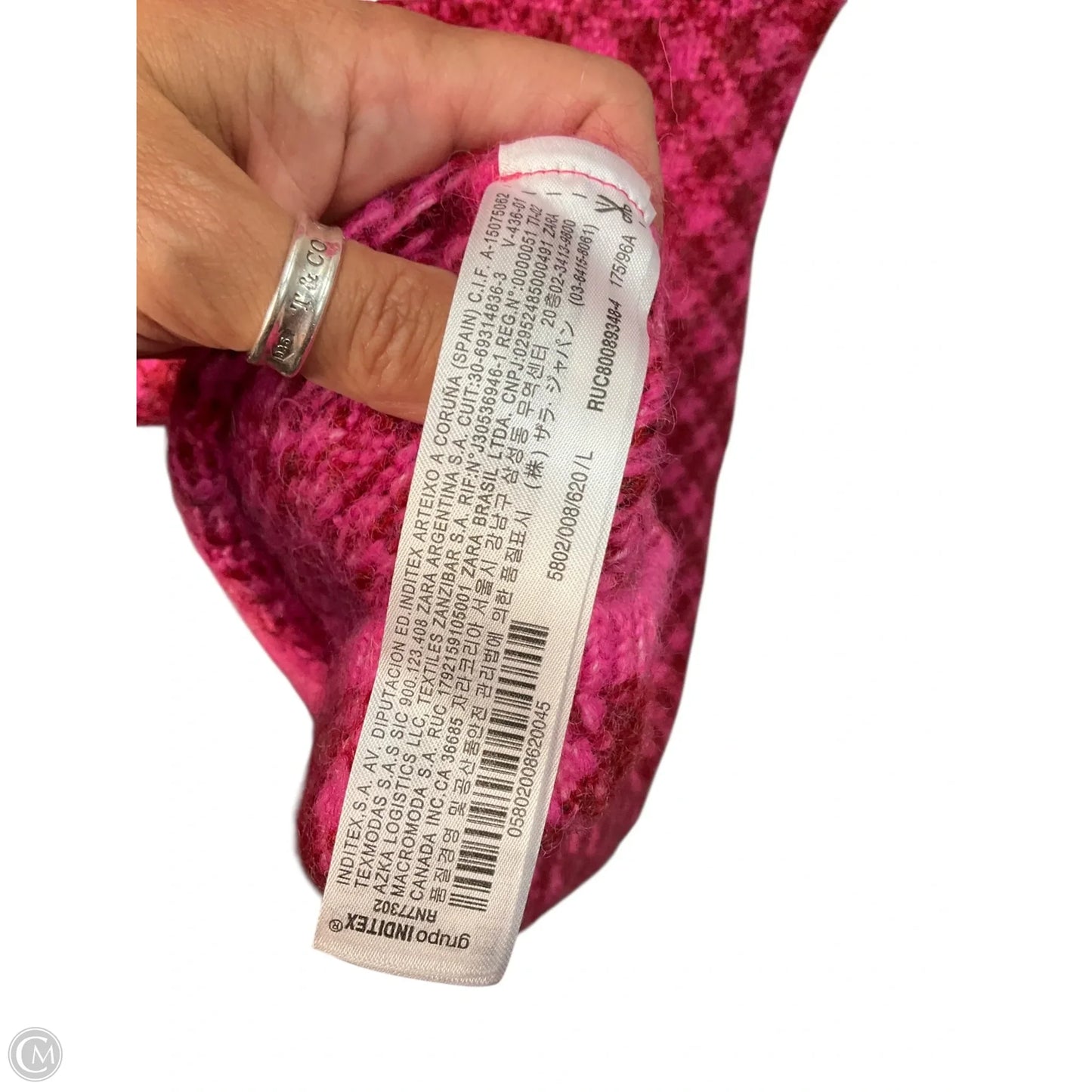 Dress Sweater By Zara In Pink, Size: L