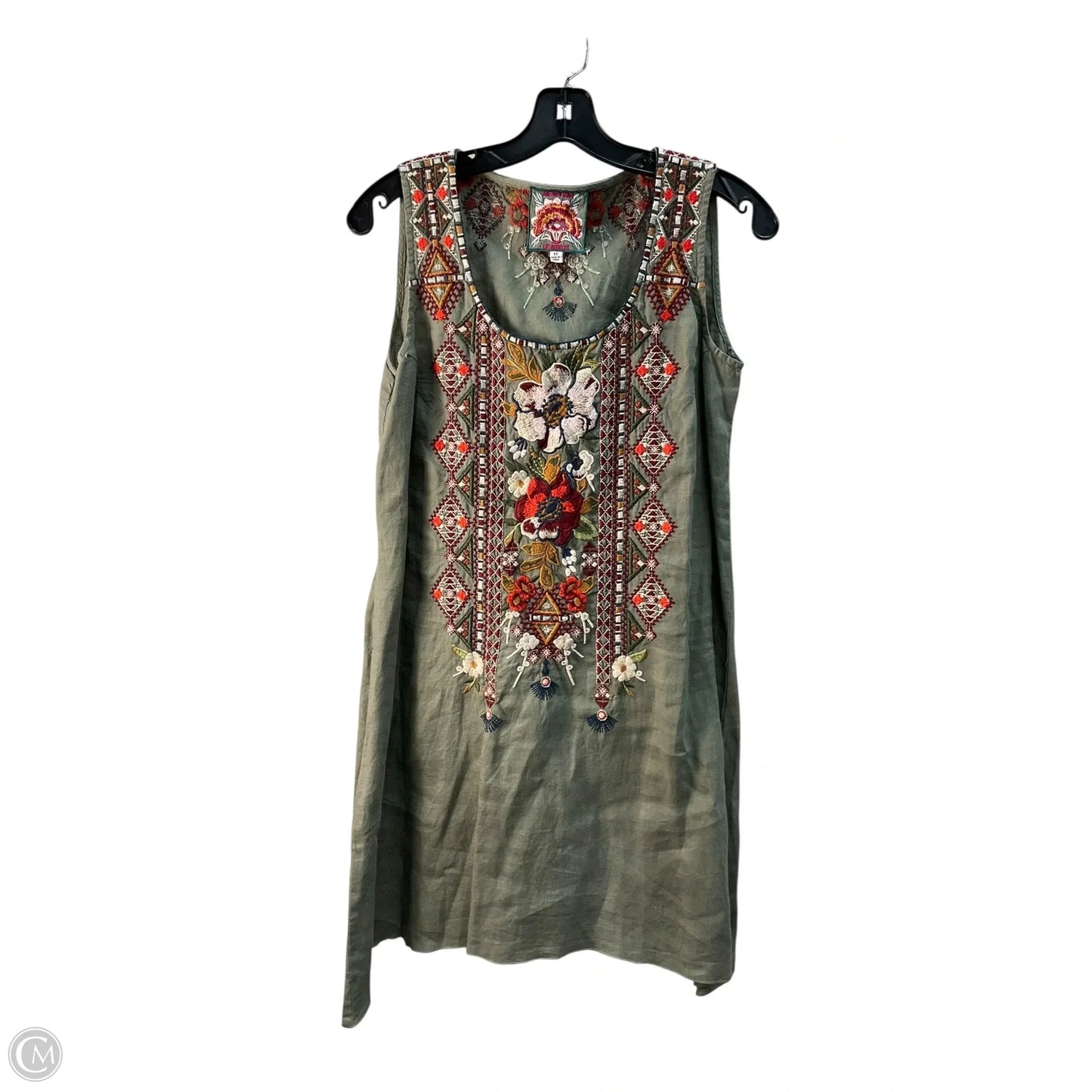 Dress Casual Midi By Johnny Was In Green, Size: Xs