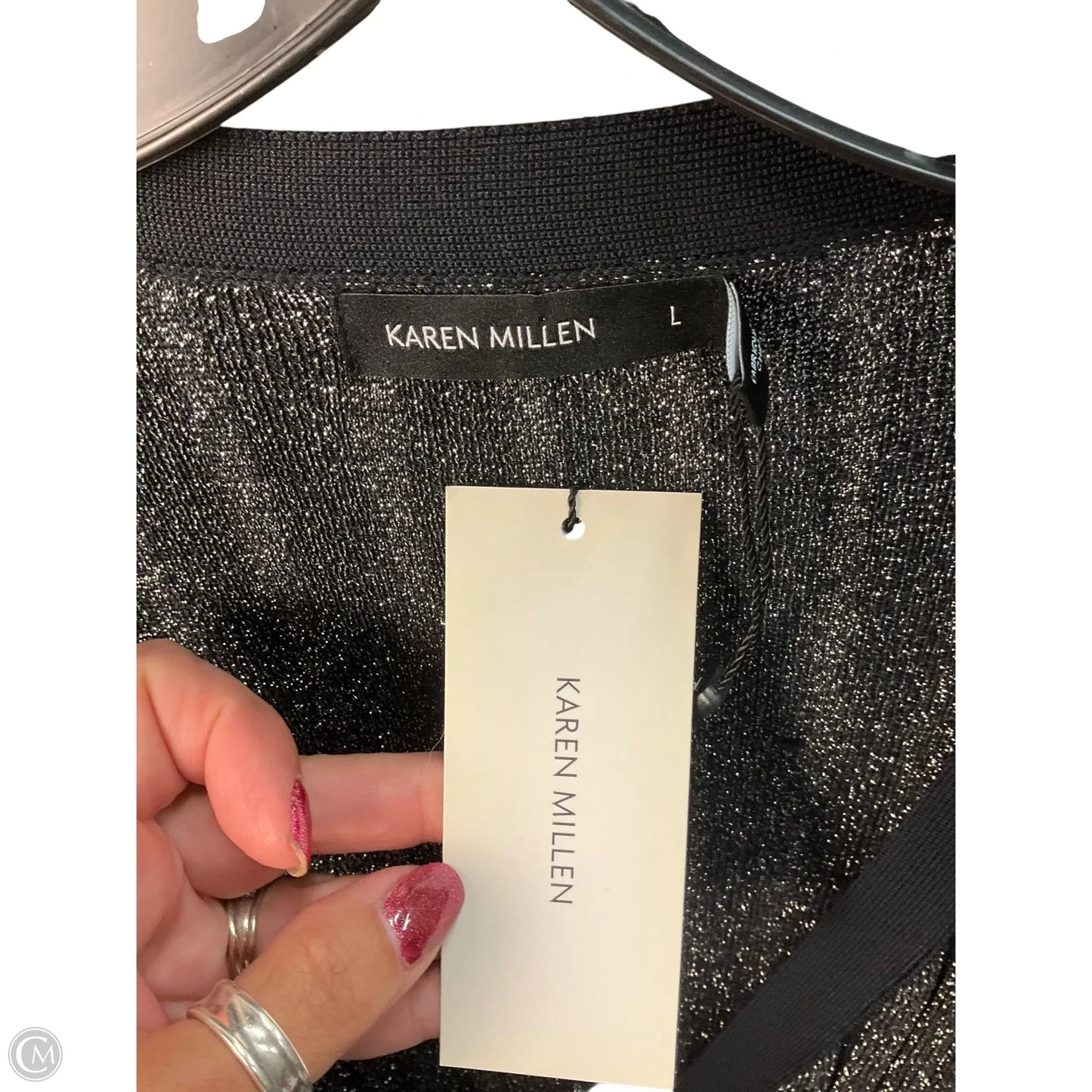 Top Long Sleeve By Karen Millen In Black, Size: L