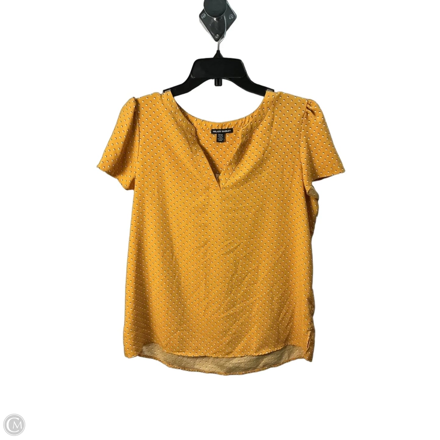 Top Short Sleeve By Hilary Radley In Yellow, Size: M