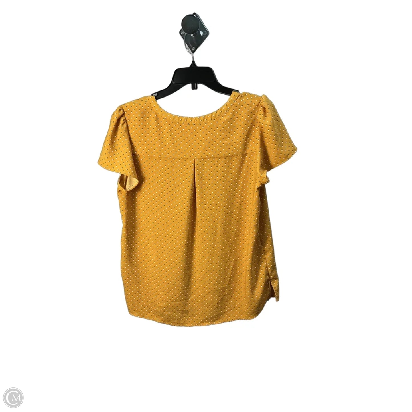 Top Short Sleeve By Hilary Radley In Yellow, Size: M
