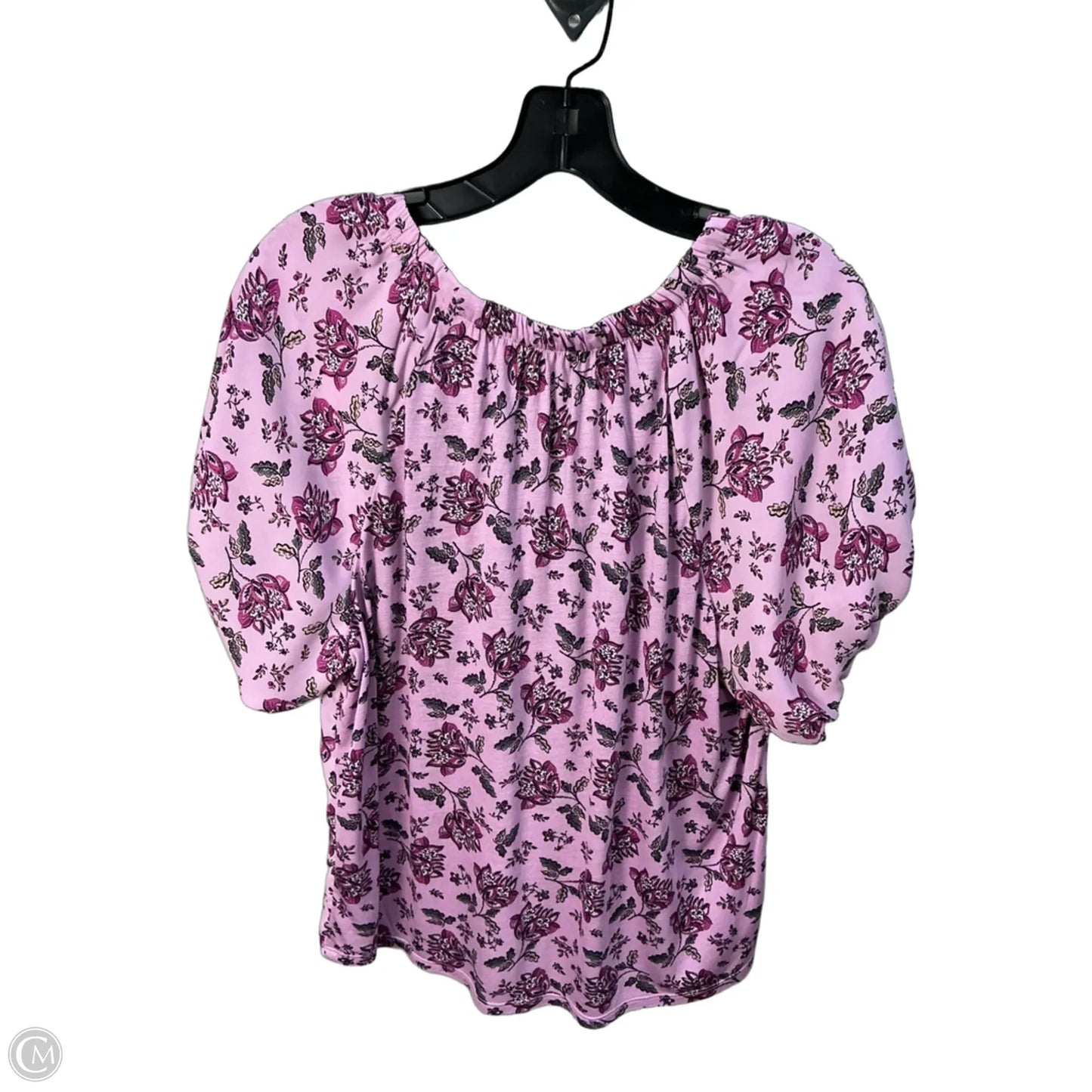 Top Short Sleeve By Loft In Purple, Size: M