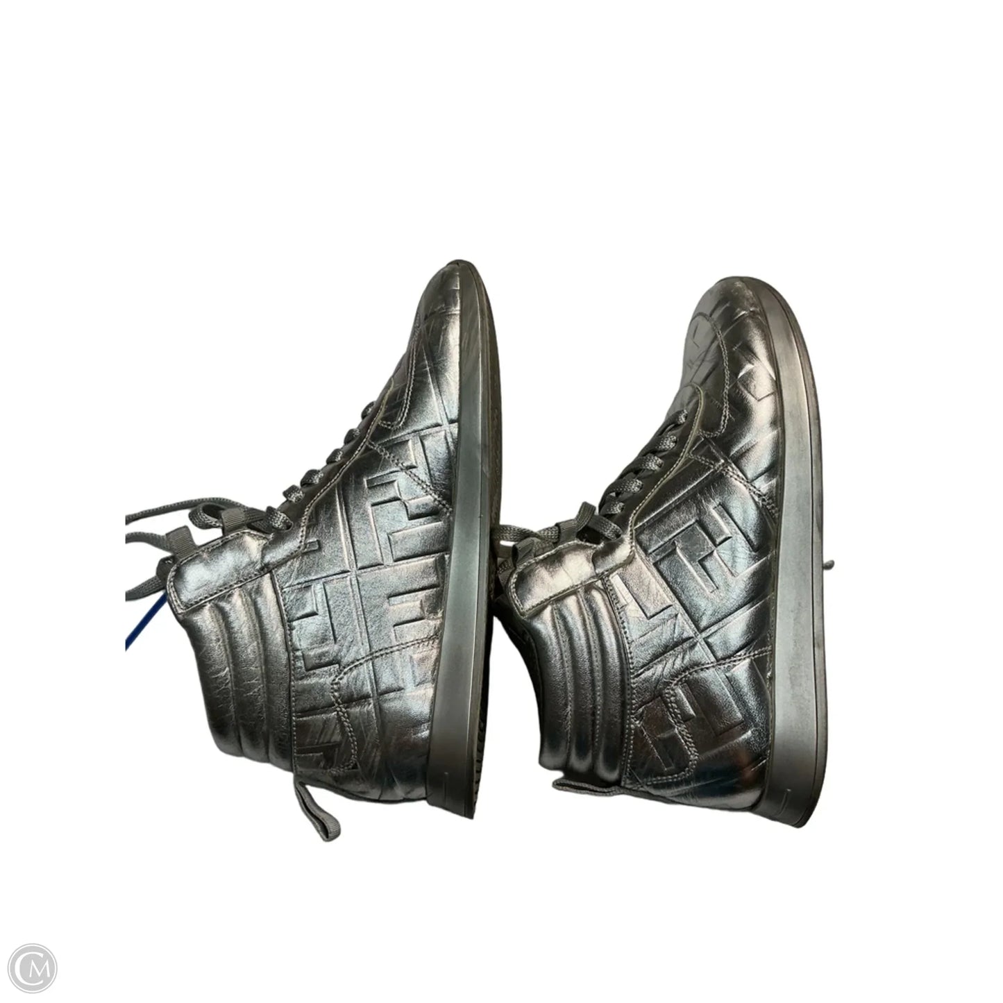 Shoes Luxury Designer By Fendi In Silver, Size: 6.5
