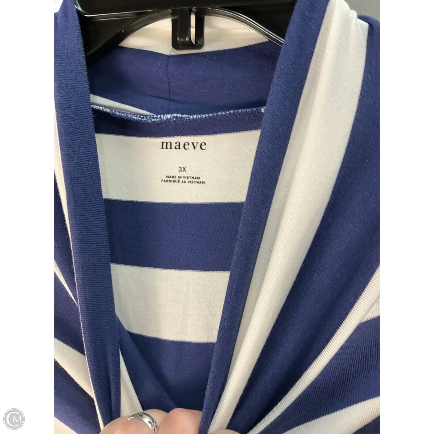 Top Short Sleeve By Maeve In Blue, Size: 22