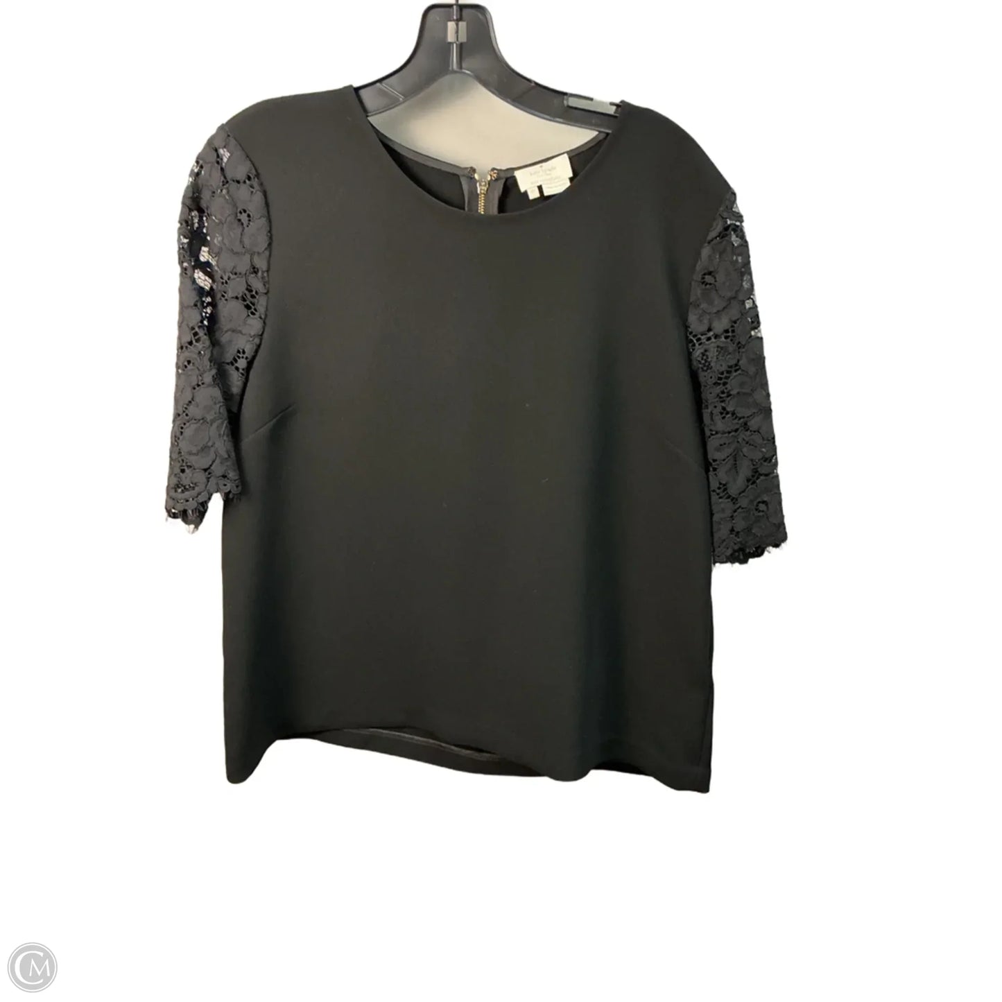 Top Short Sleeve Designer By Kate Spade In Black, Size: L