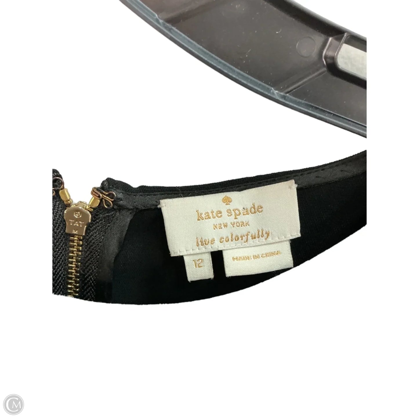 Top Short Sleeve Designer By Kate Spade In Black, Size: L