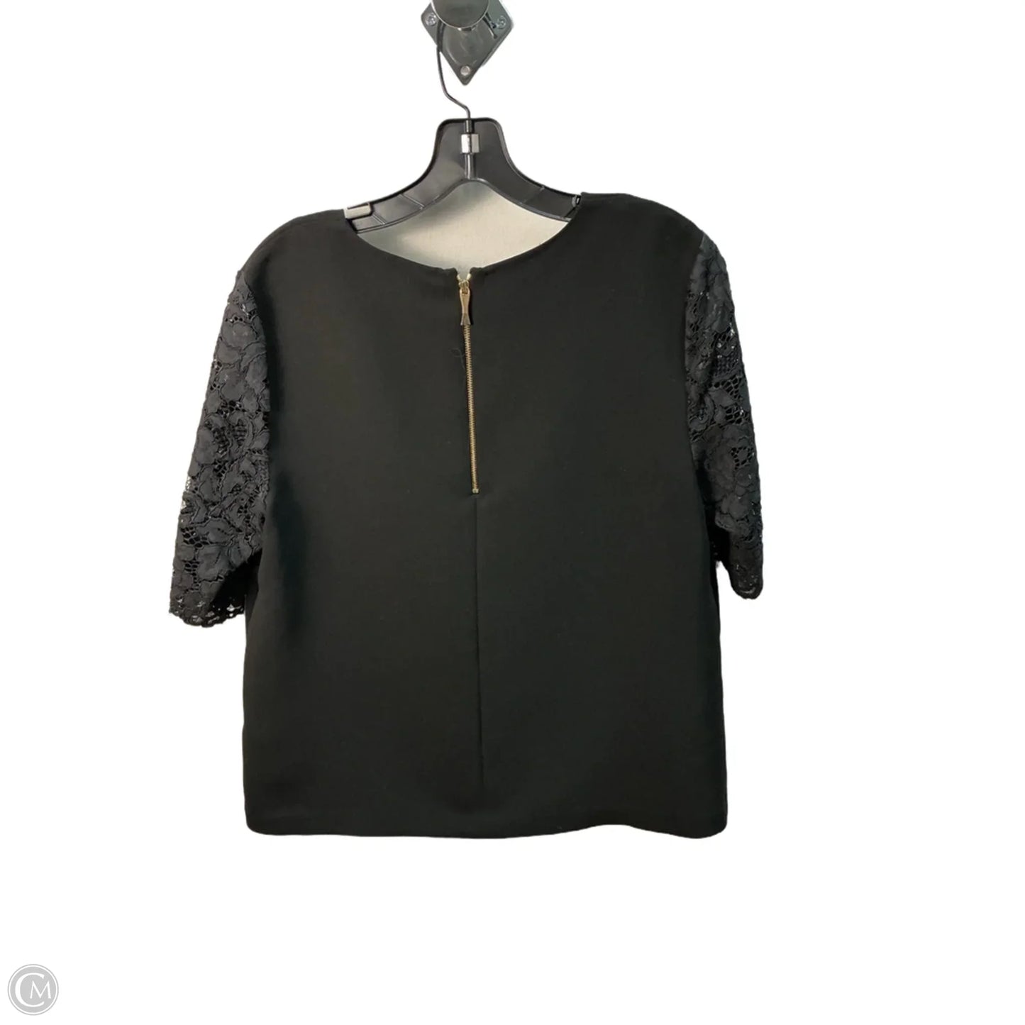 Top Short Sleeve Designer By Kate Spade In Black, Size: L