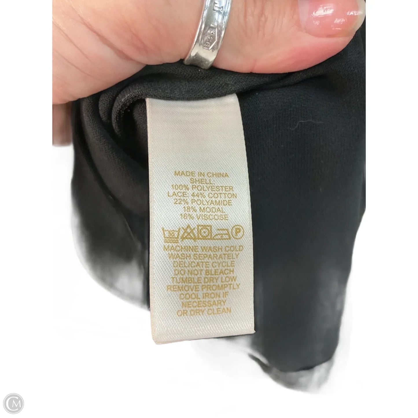 Top Short Sleeve Designer By Kate Spade In Black, Size: L
