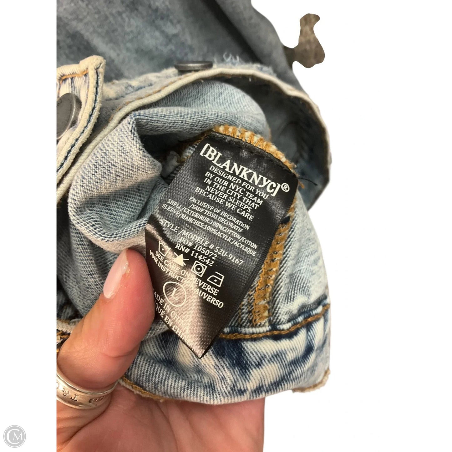 Jacket Denim By Blanknyc In Blue, Size: L