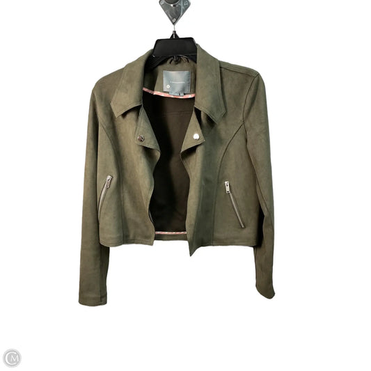 Jacket Moto By Anthropologie In Green, Size: S