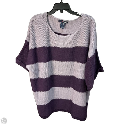 Sweater Short Sleeve By Denim 24/7 In Purple, Size: 18