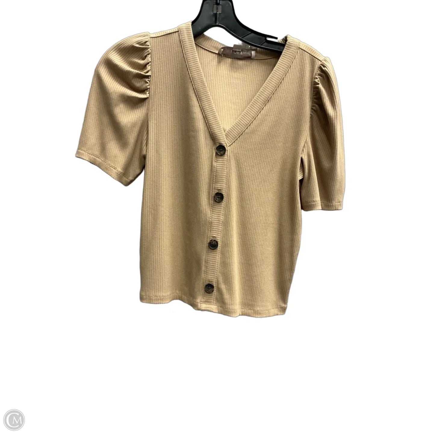 Top Short Sleeve By Loft In Cream, Size: Xs