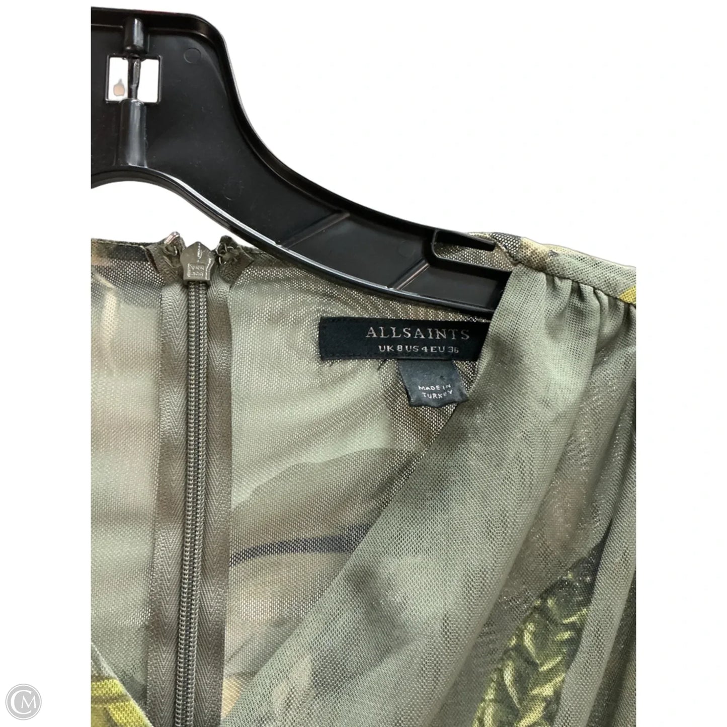 Top Long Sleeve Designer By All Saints In Green, Size: S