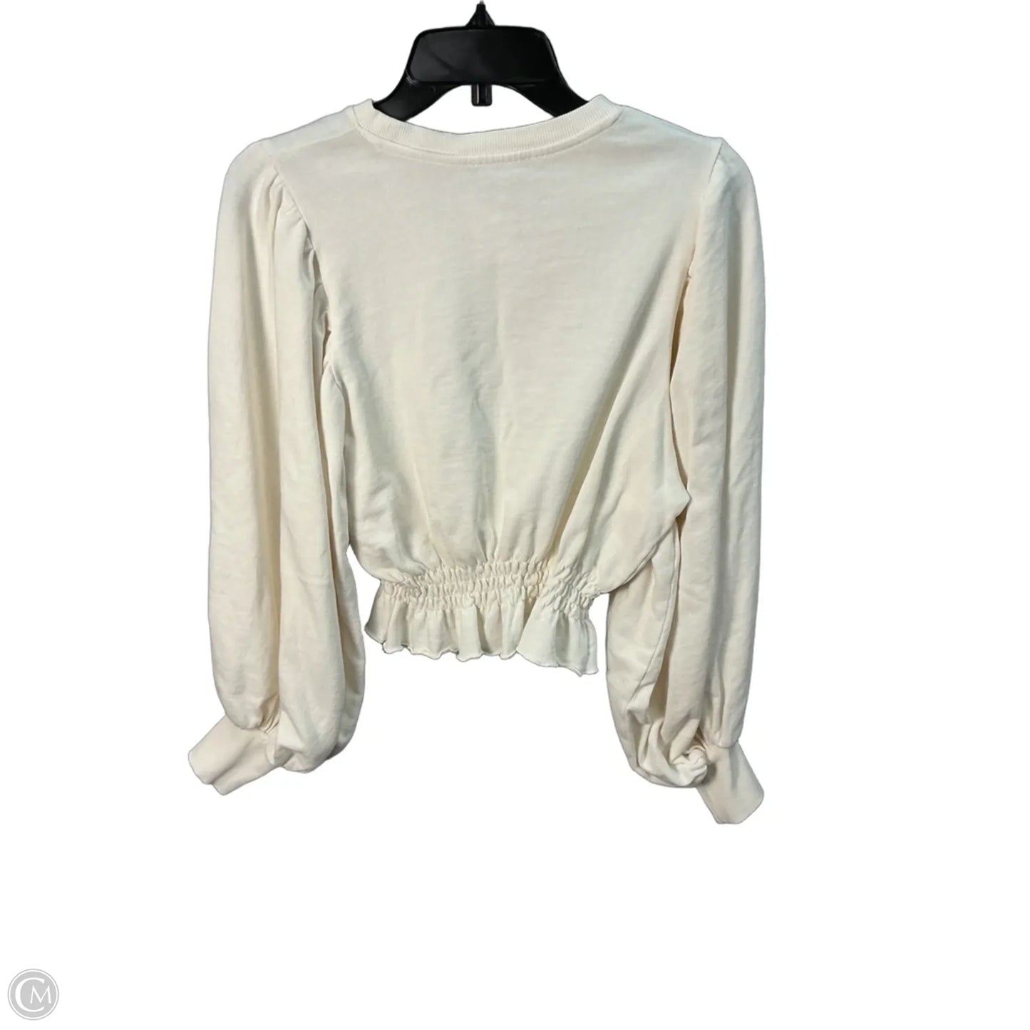 Top Long Sleeve By Zara In Cream, Size: S