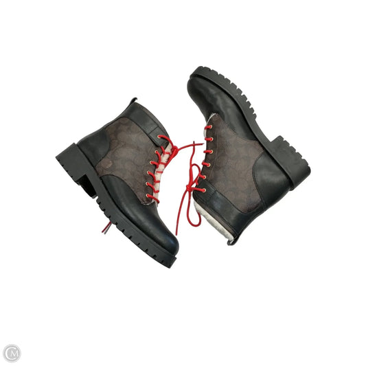 Boots Designer By Coach In Brown, Size: 9