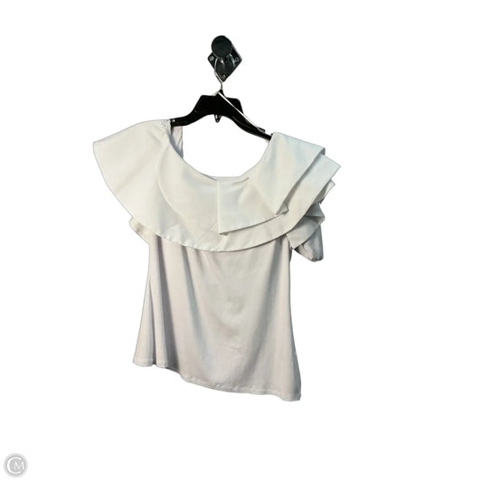 Top Short Sleeve By Vince Camuto In White, Size: M