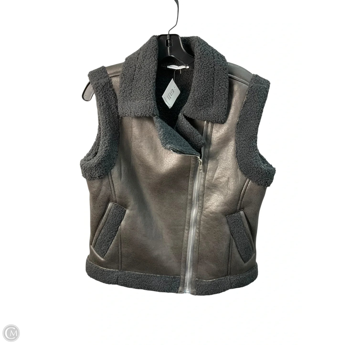Vest Faux Fur & Sherpa By Staccato In Grey, Size: S