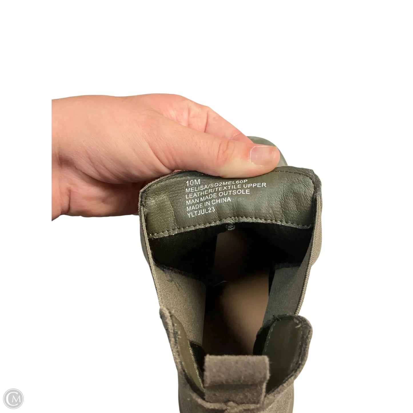 Boots Ankle Heels By Splendid In Green, Size: 10