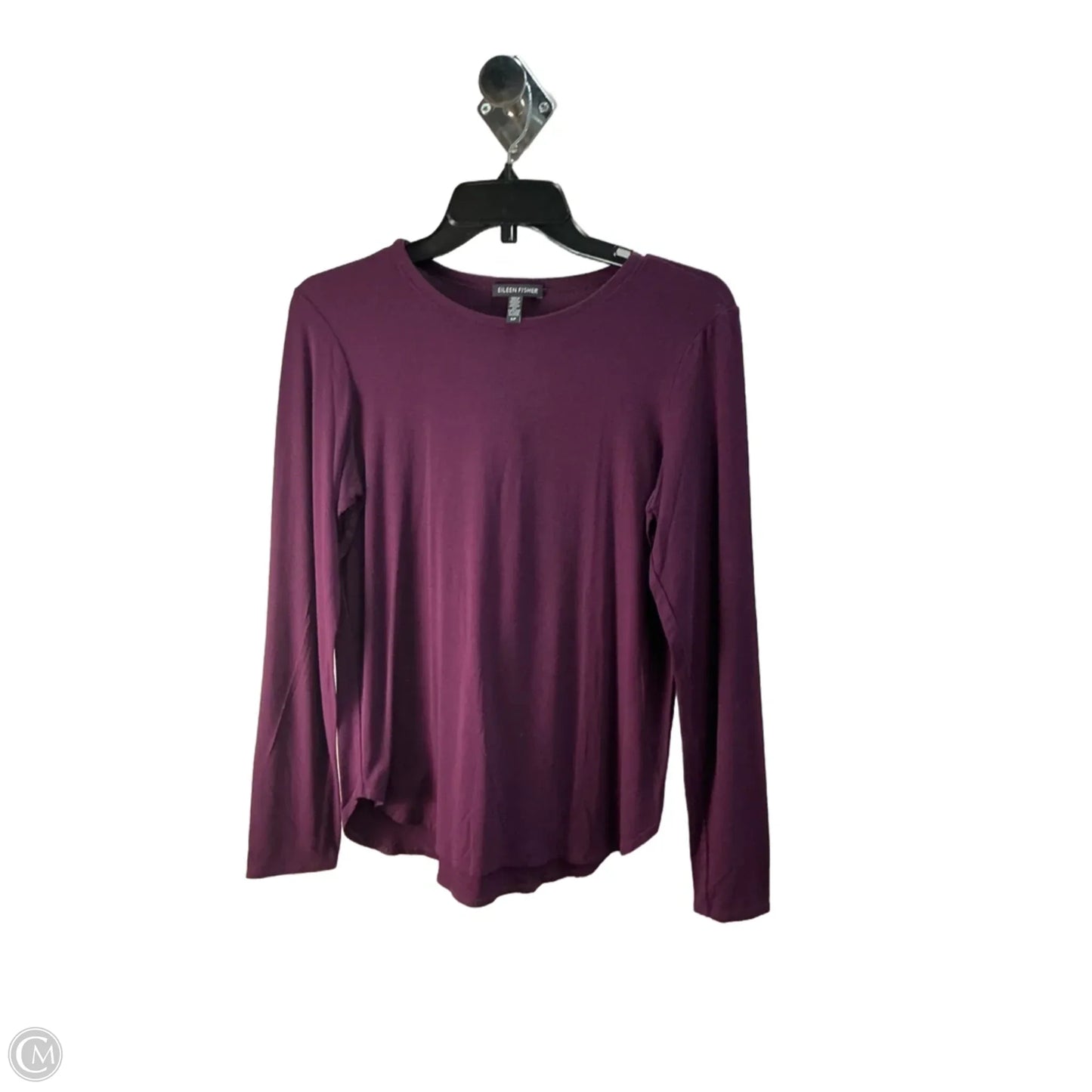 Top Long Sleeve Basic By Eileen Fisher In Purple, Size: S
