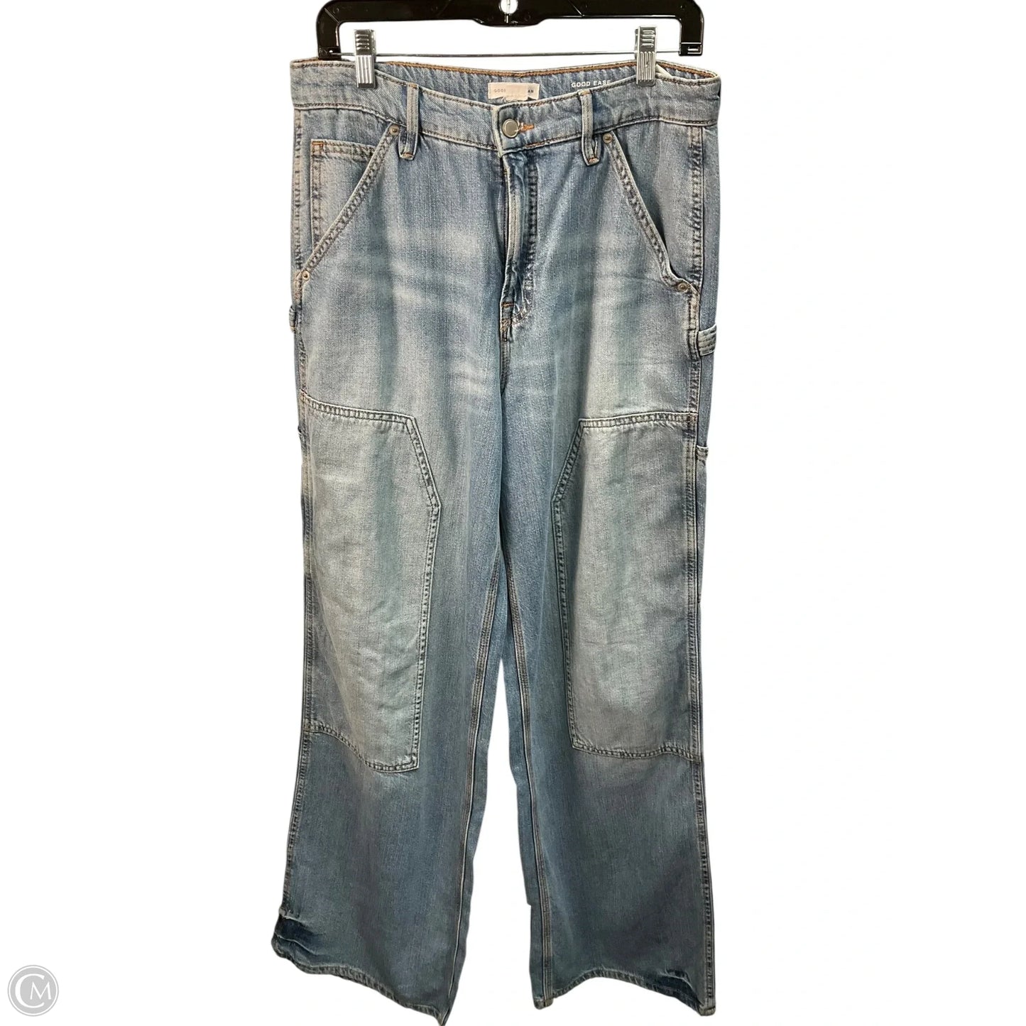 Jeans Wide Leg By Good American In Blue, Size: 4