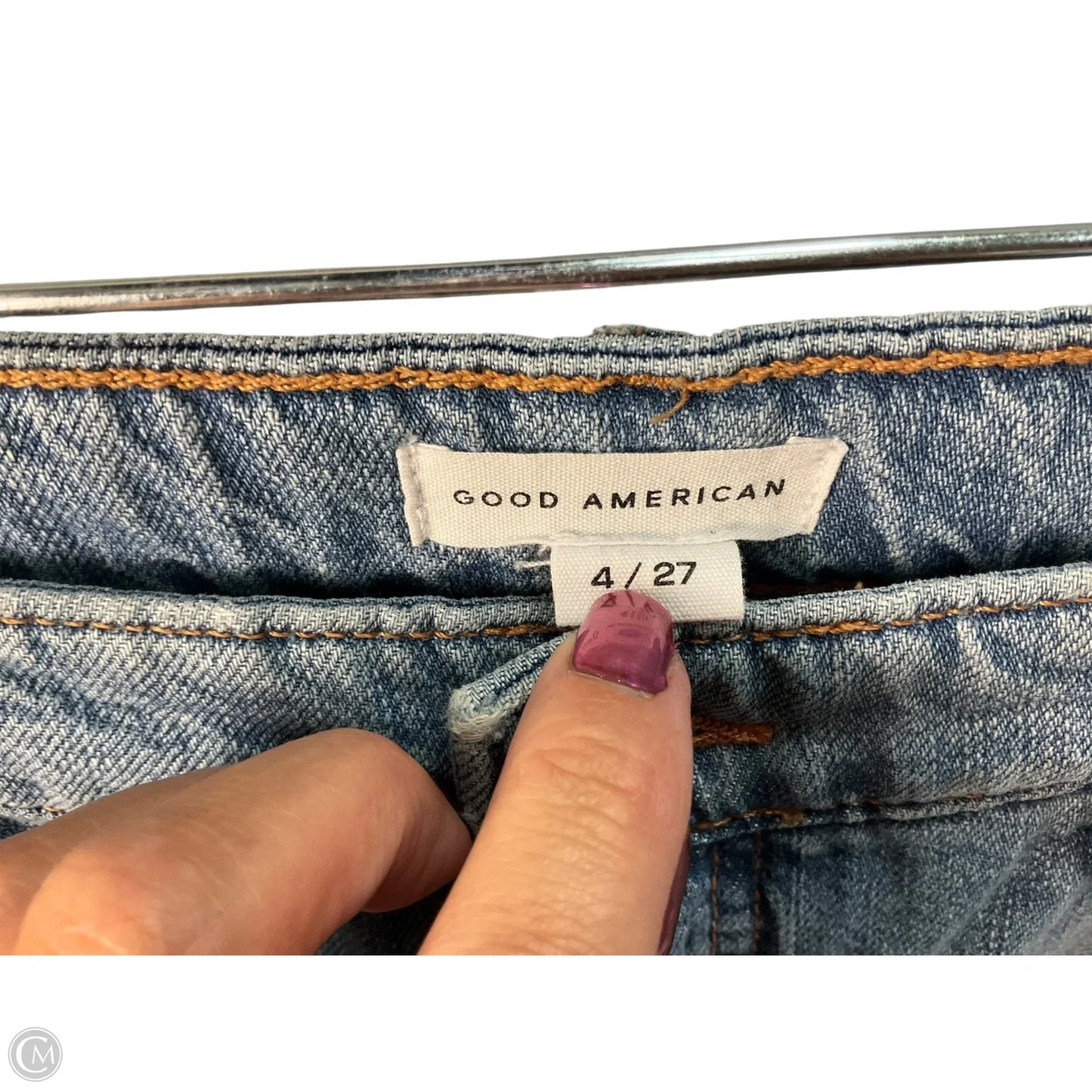 Jeans Wide Leg By Good American In Blue, Size: 4