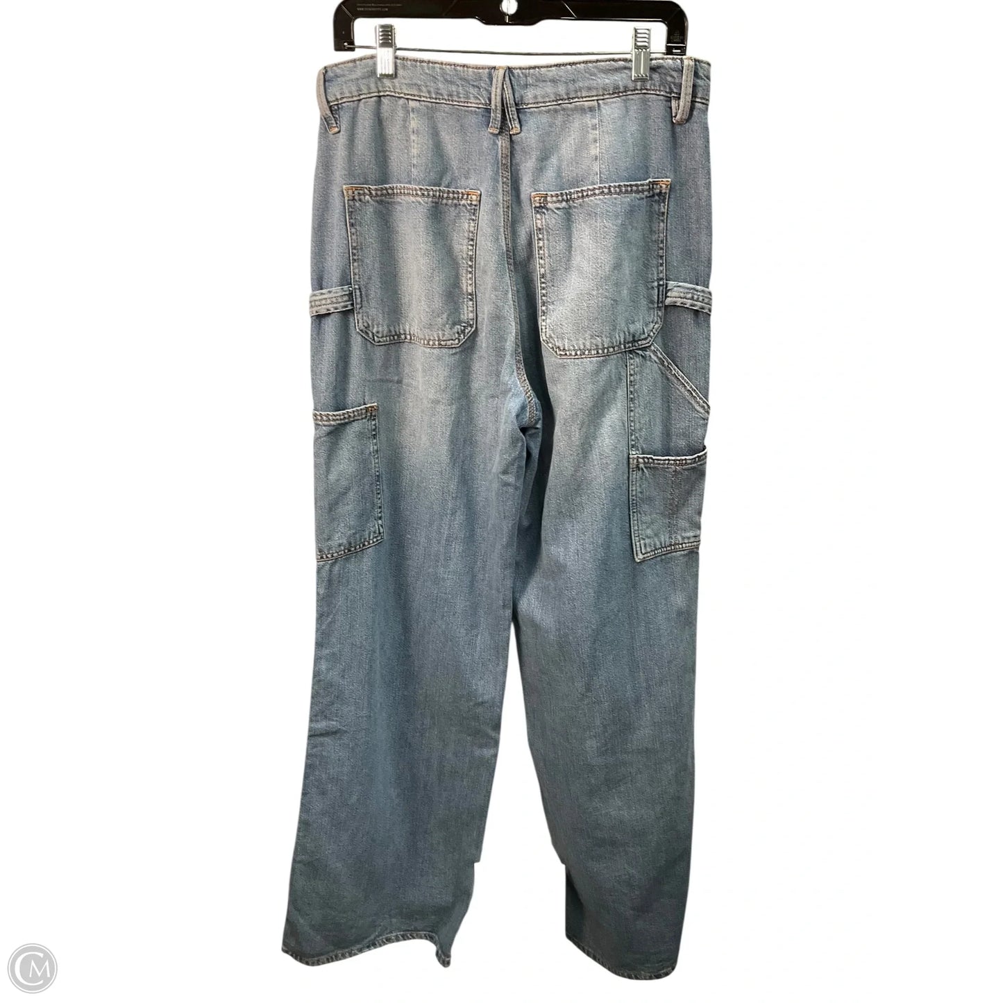 Jeans Wide Leg By Good American In Blue, Size: 4