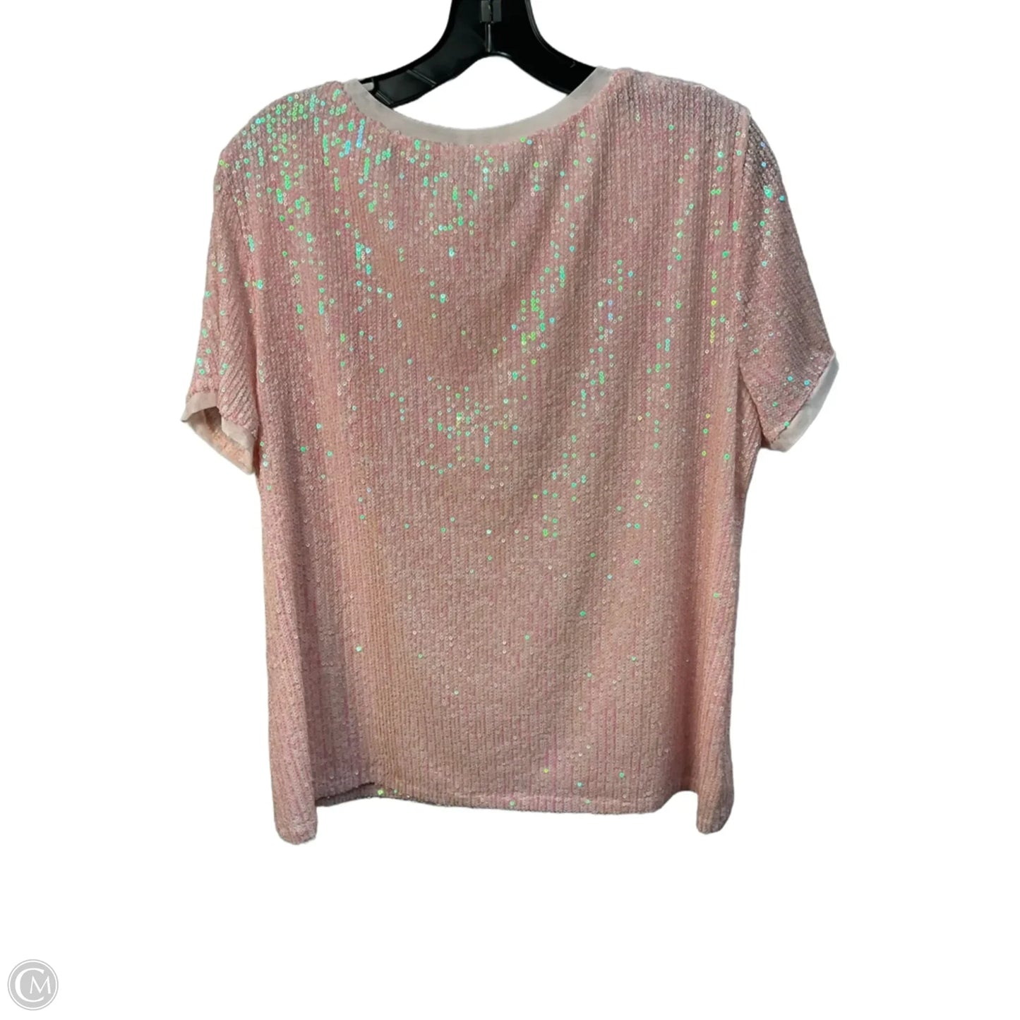 Top Short Sleeve By Anne Klein In Pink, Size: L