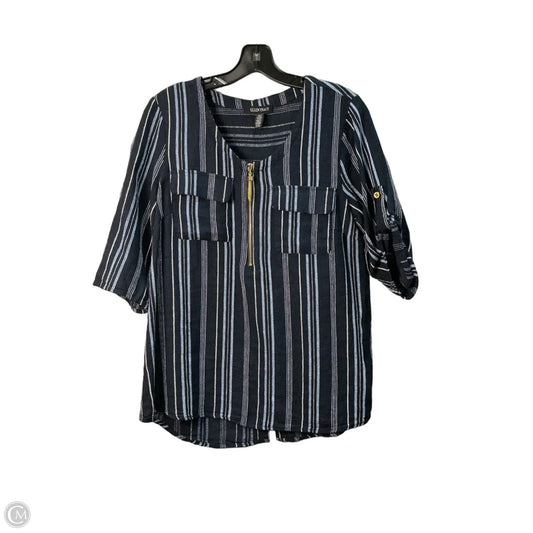 Top Short Sleeve By Ellen Tracy In Blue, Size: M