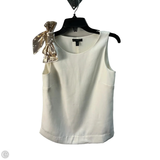 Top Sleeveless By J. Crew In Cream, Size: Xs