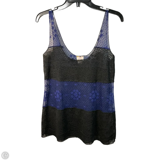 Top Sleeveless By Free People In Black & Blue, Size: L