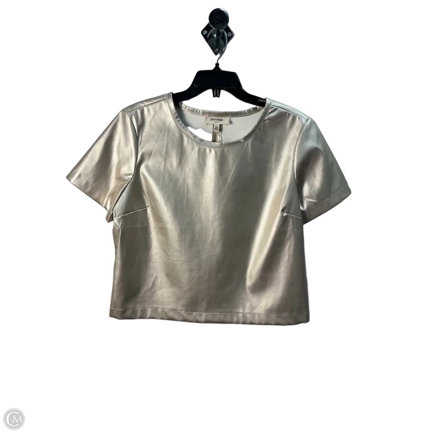 Top Short Sleeve By Porridge In Gold, Size: L