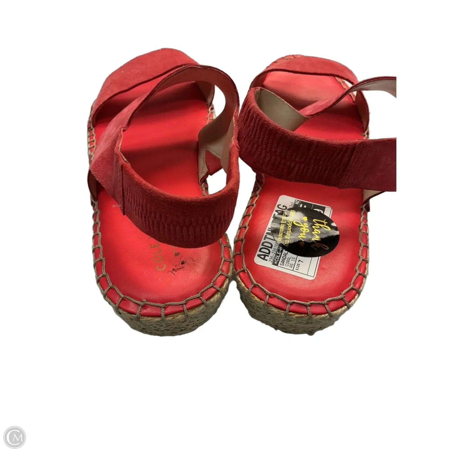 Sandals Flats By Cole-haan In Coral, Size: 7