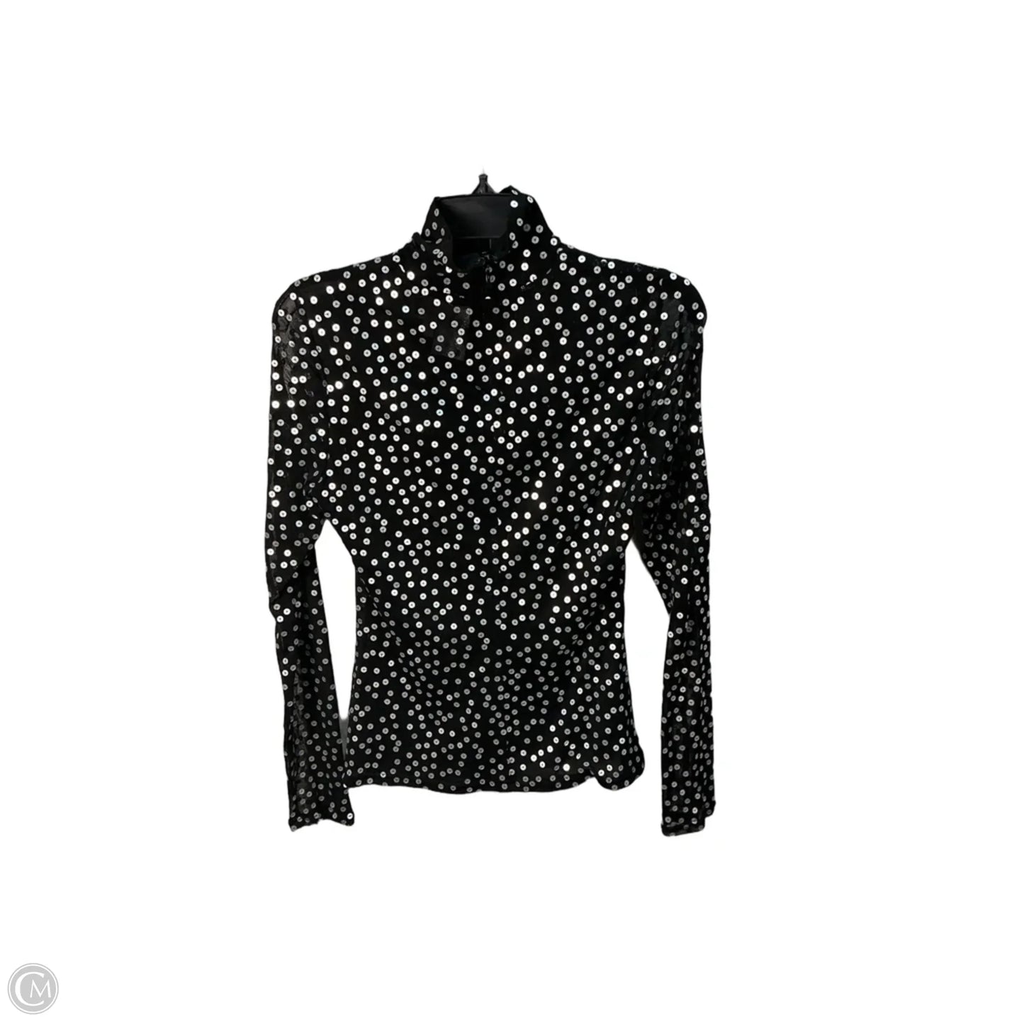 Top Long Sleeve By Cinc A Sept In Black, Size: M