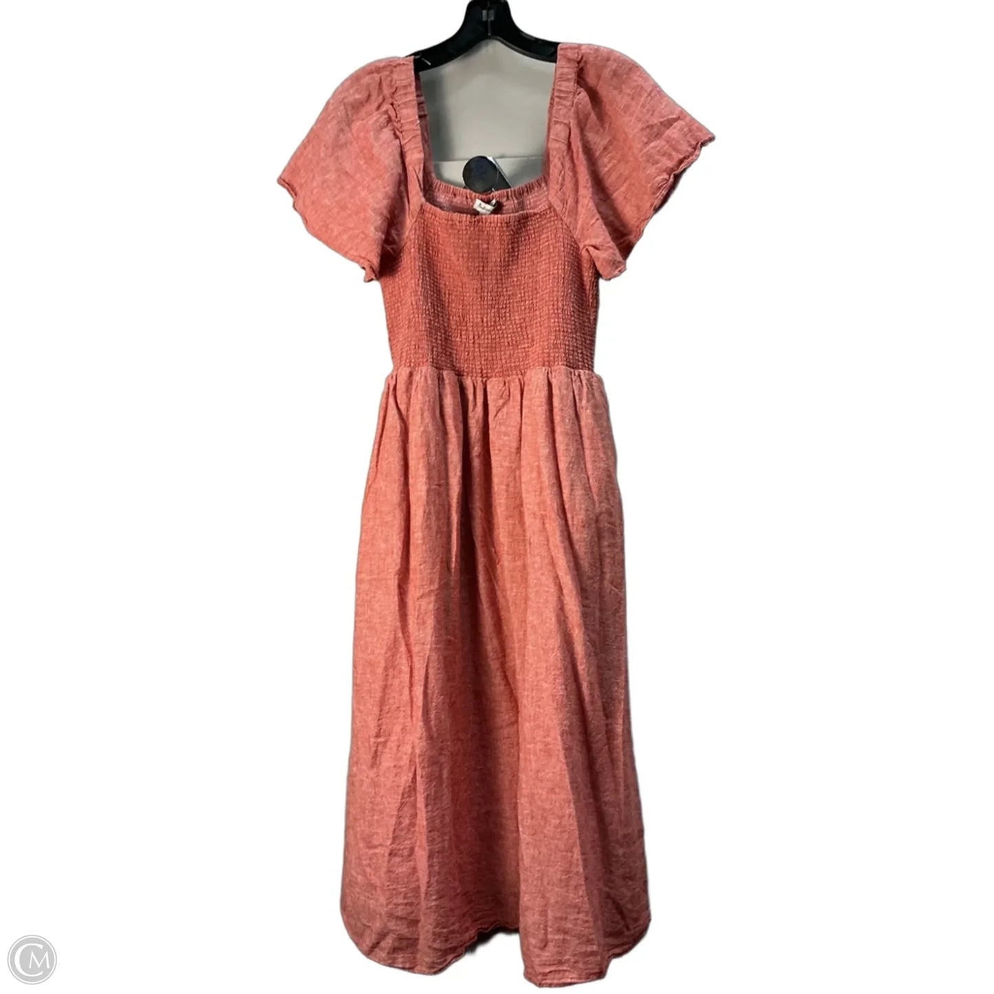 Dress Casual Midi By Madewell In Orange, Size: M