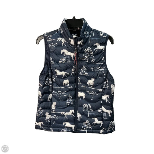 Vest Puffer & Quilted By Ariat In Blue, Size: M