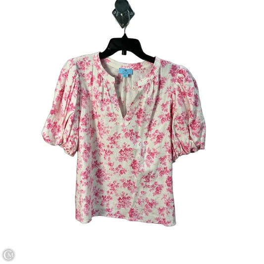 Top Short Sleeve By Cece In Pink, Size: L