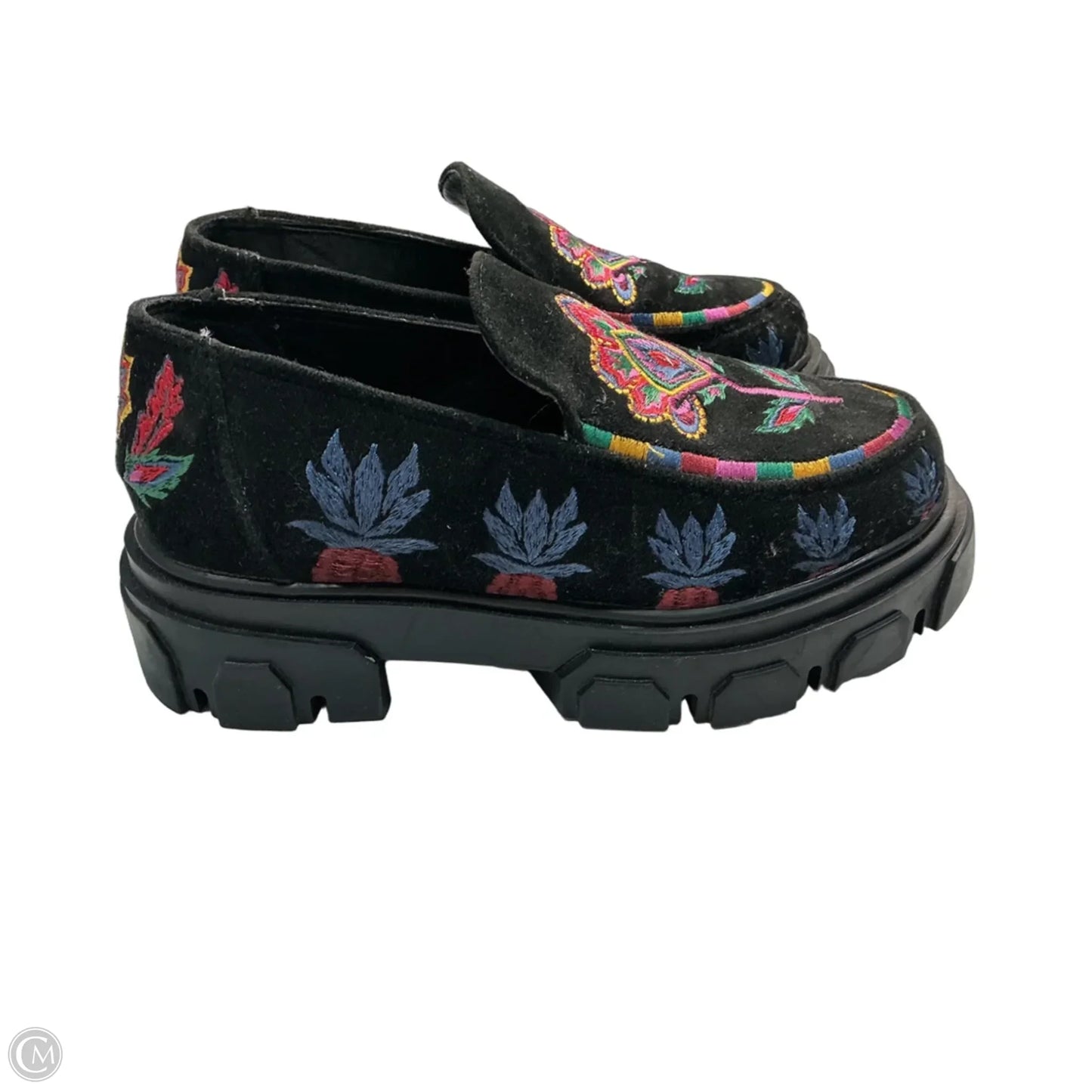 Shoes Heels Platform By Farm Rio In Black, Size: 6