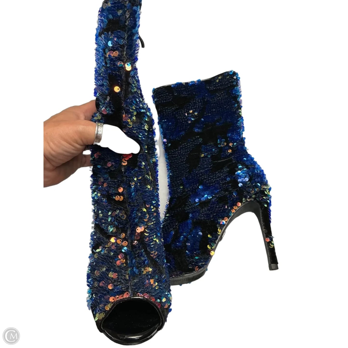 Boots Mid-calf Heels By Nordstrom In Blue, Size: 9