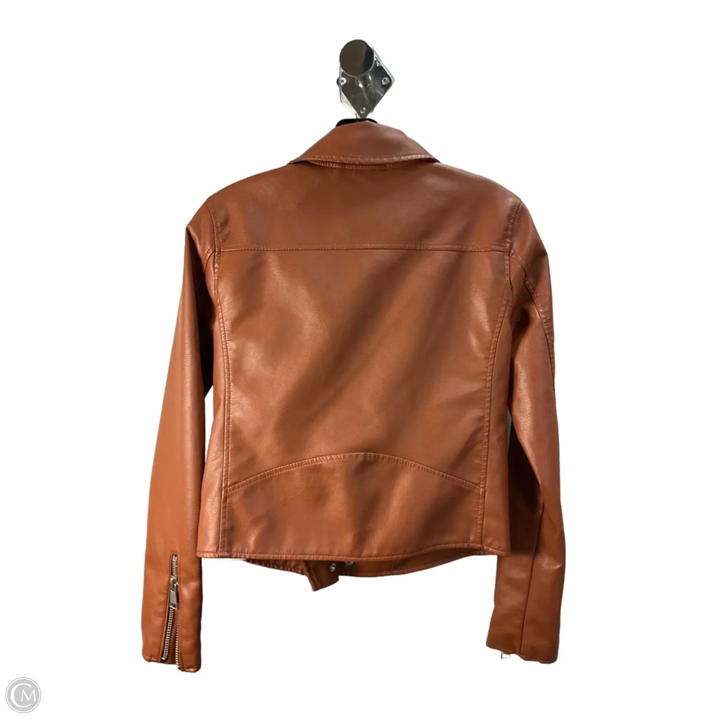Jacket Moto Leather By Anthropologie In Brown, Size: Xxs