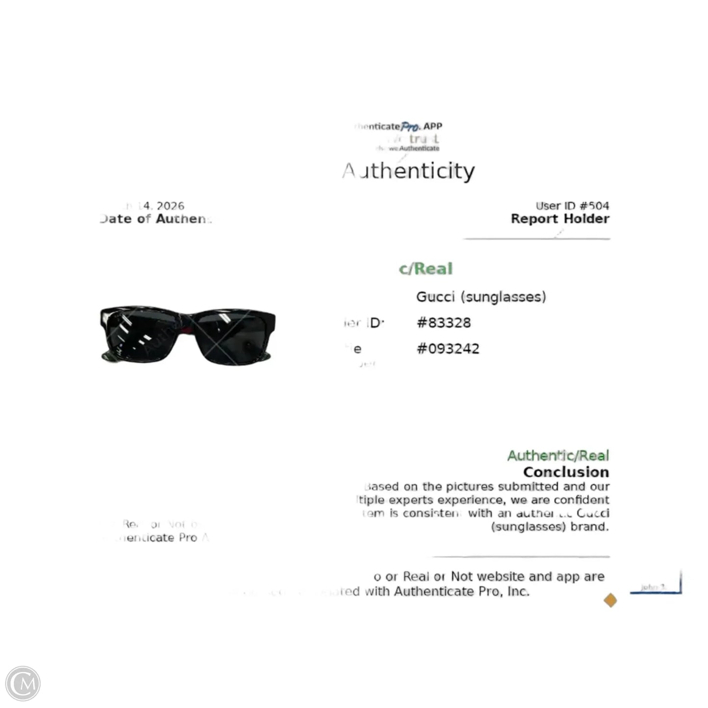 Sunglasses Luxury Designer By Gucci