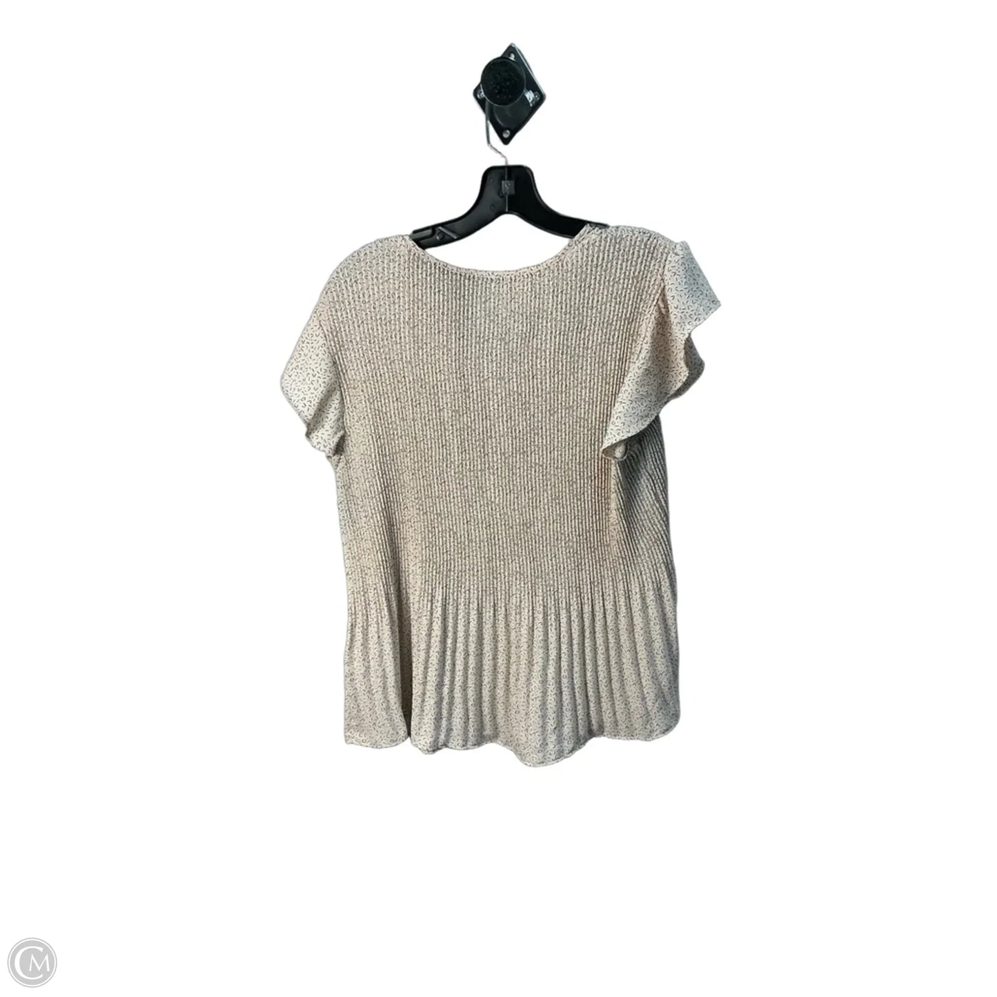 Top Short Sleeve By Adrianna Papell In Maroon, Size: M