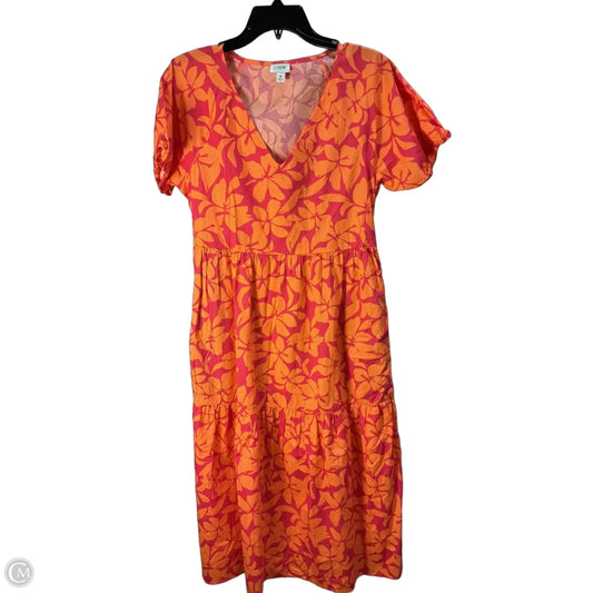 Dress Casual Maxi By J. Crew In Orange & Pink, Size: 6