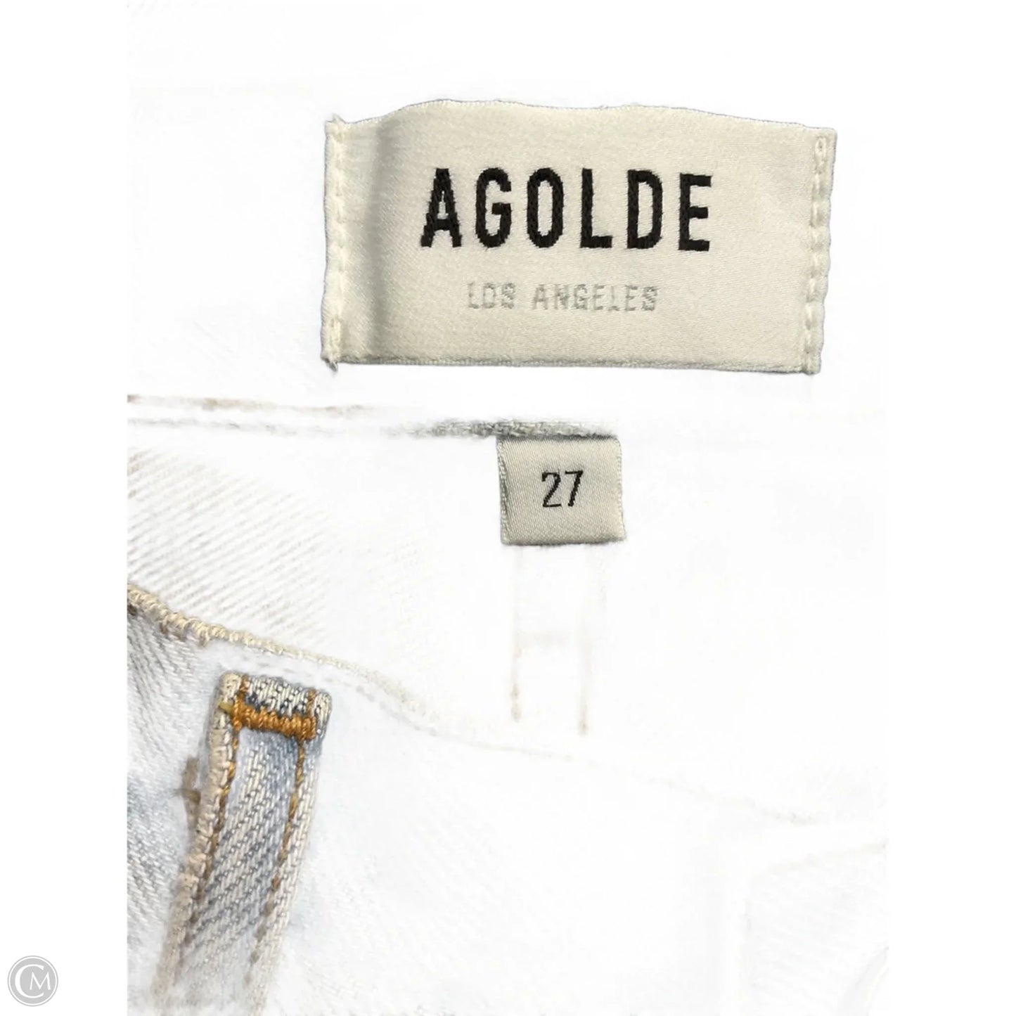 Jeans Straight By Agolde In Blue Denim, Size: 4