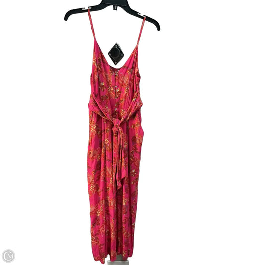 Jumpsuit By Free People In Pink & Yellow, Size: Xs