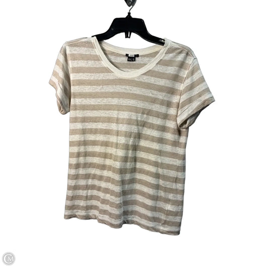 Top Short Sleeve By Theory In Striped Pattern, Size: S