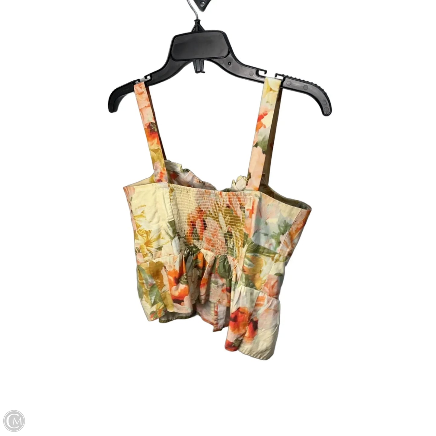 Top Sleeveless By Maeve In Cream & Orange, Size: Xs