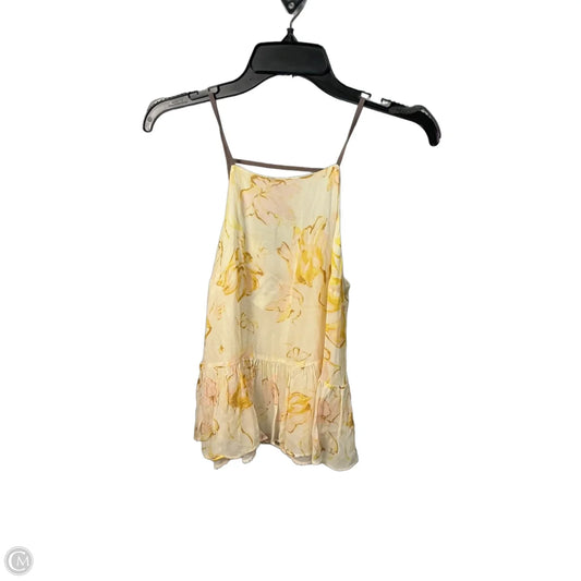 Top Sleeveless By Hd In Paris In Cream & Yellow, Size: Xs