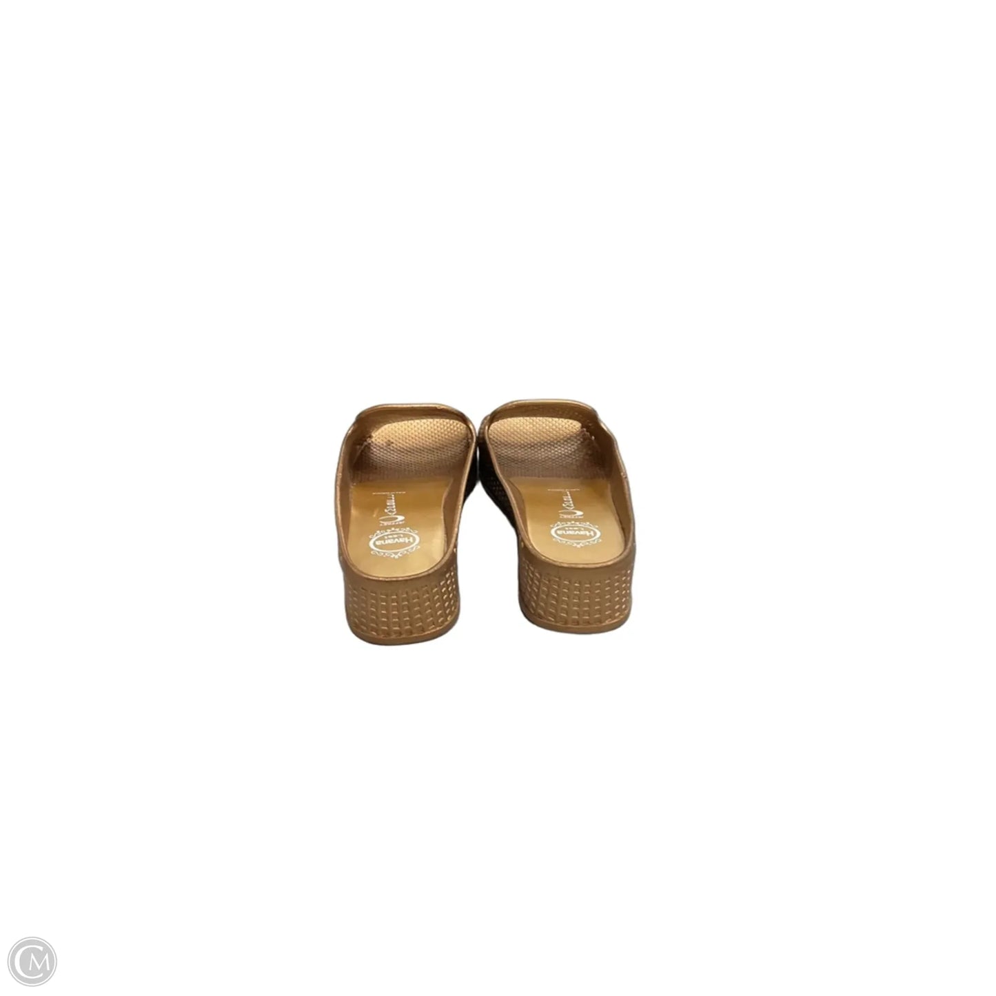 Sandals Heels Platform By Jeffrey Campbell In Gold, Size: 8