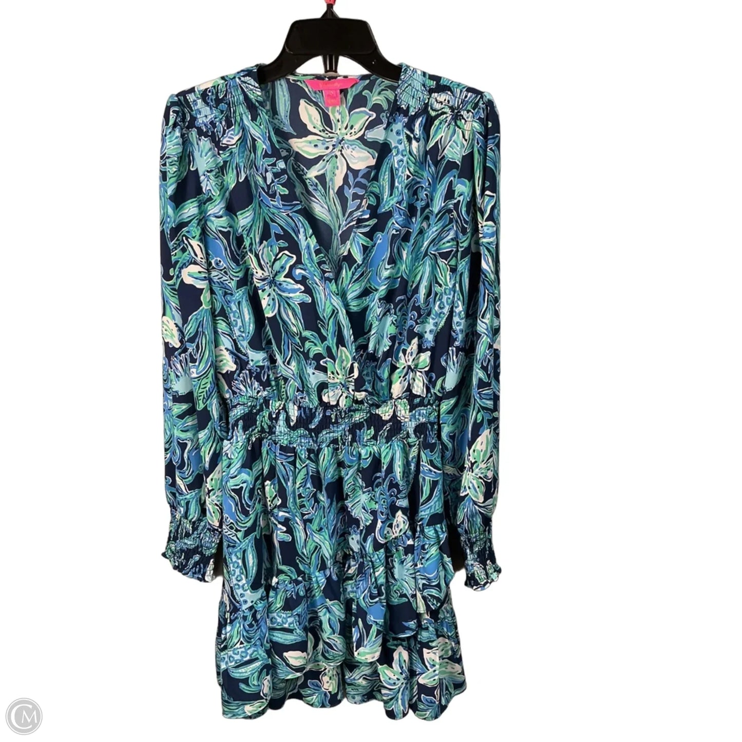 Dress Designer By Lilly Pulitzer In Blue & Green, Size: M